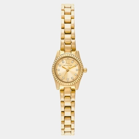 Lexington Women Quartz Gold Dial Analog Stainless Steel Watch MK4862