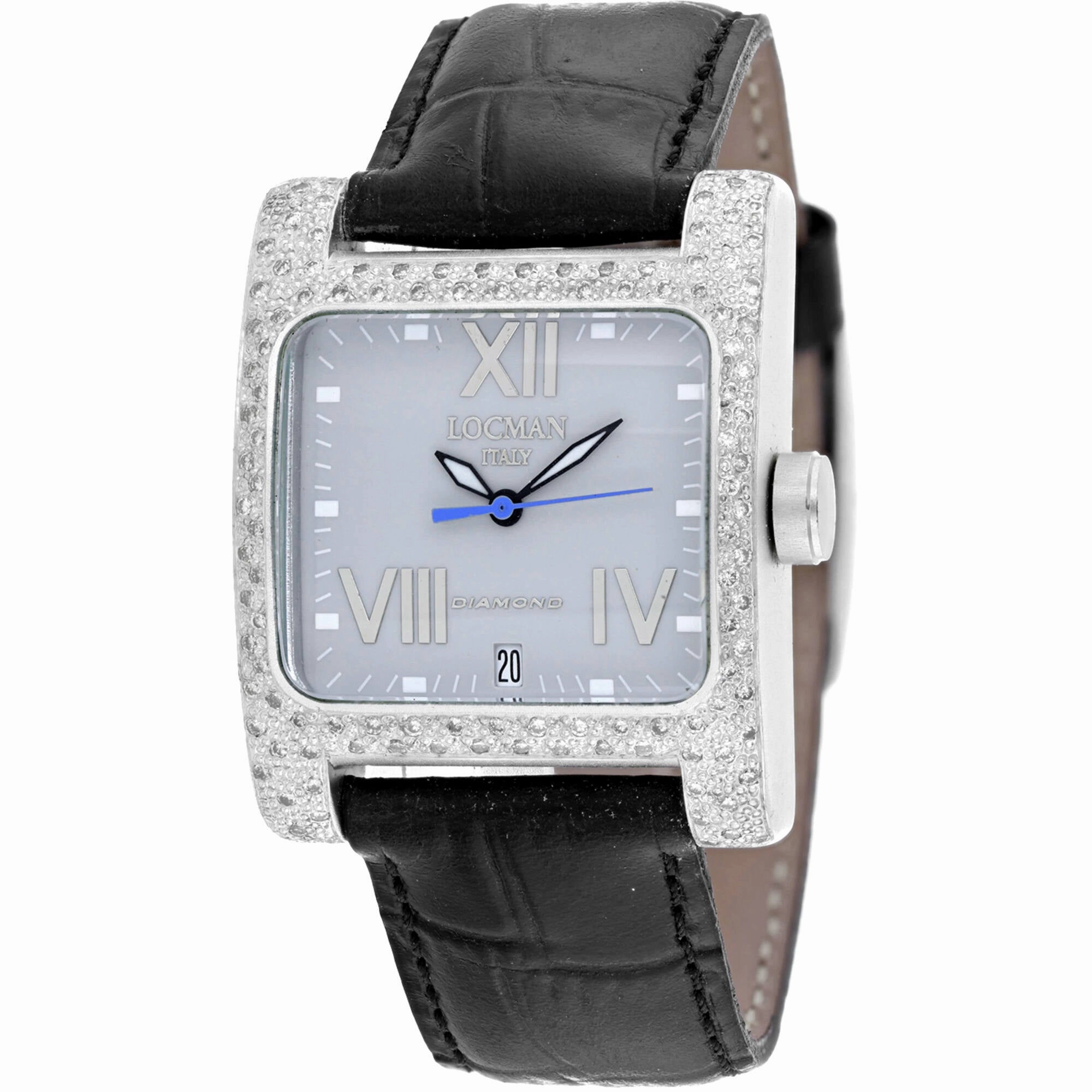 Locman Women's Watch - Classic Aluminum Case Grey Dial Black Leather Strap | 431AGD/BK