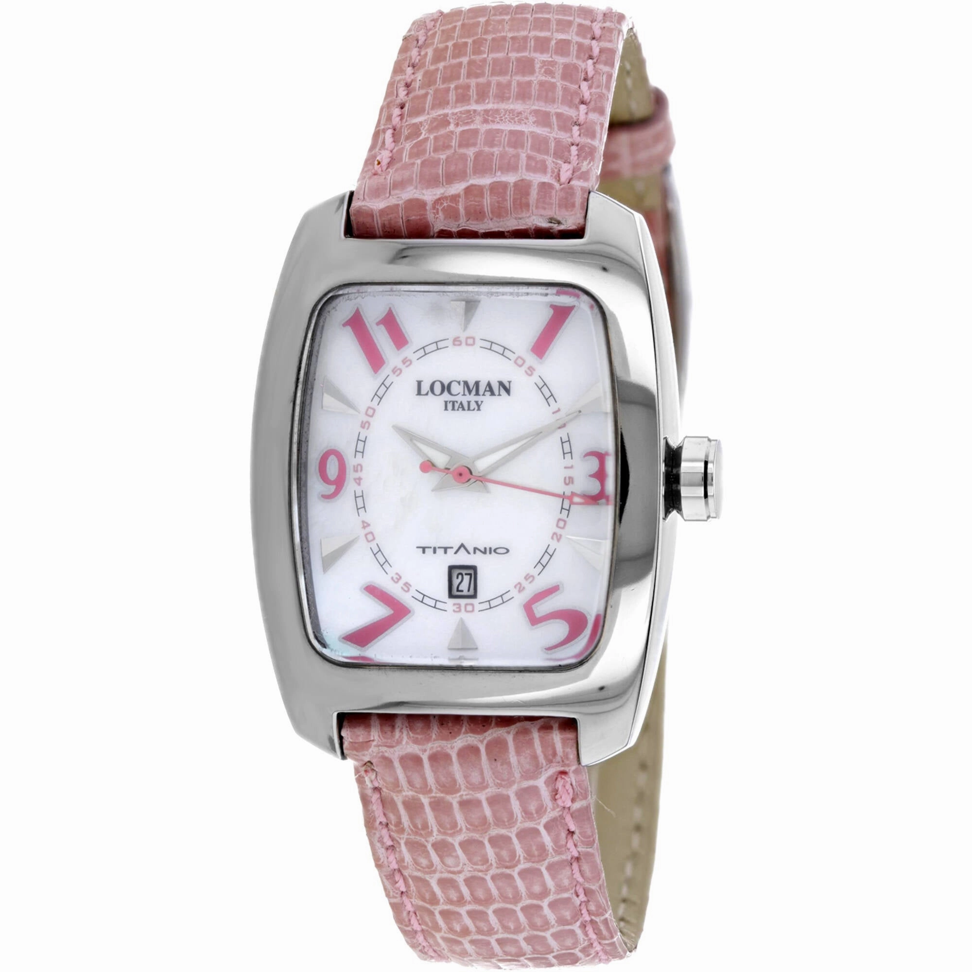 Locman Women's Watch - Classic Quartz White Dial Pink Leather Strap | 483MOPPK
