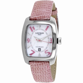 Locman Women's Watch - Classic Quartz White Dial Pink Leather Strap | 483MOPPK