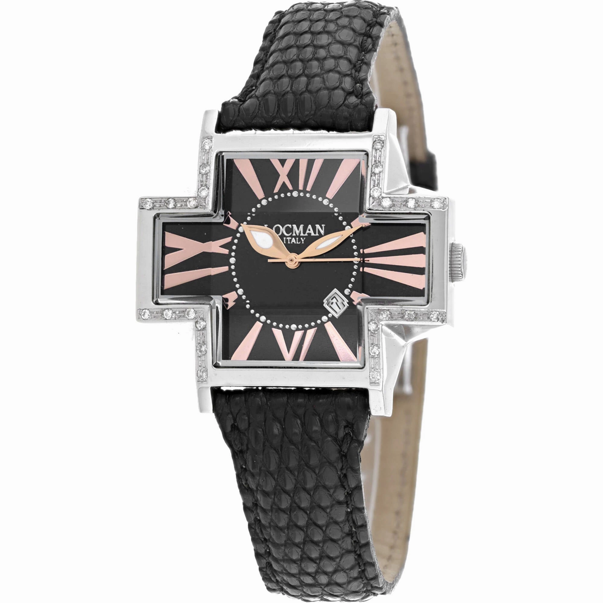 Locman Women's Watch - Plus Mother of Pearl Dial Black Leather Strap | 181SBKD/BKKF
