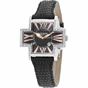 Locman Women's Watch - Plus Mother of Pearl Dial Black Leather Strap | 181SBKD/BKKF