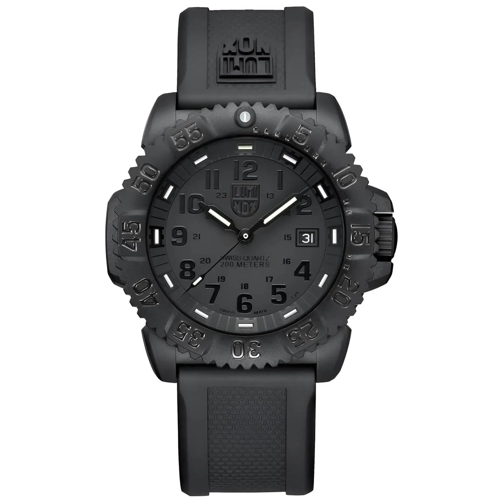 Luminox 3051.BO Men's Navy SEAL Colormark Dive Watch - Rugged Blackout Swiss-Made Timepiece