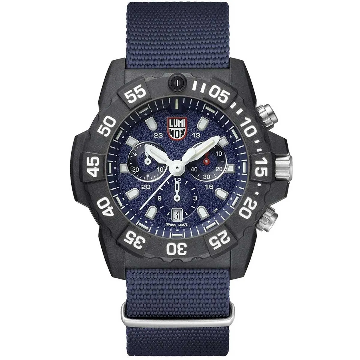 Luminox Men's Quartz Watch - Navy Seal Chronograph Blue Dial Nylon Strap | 3583.ND