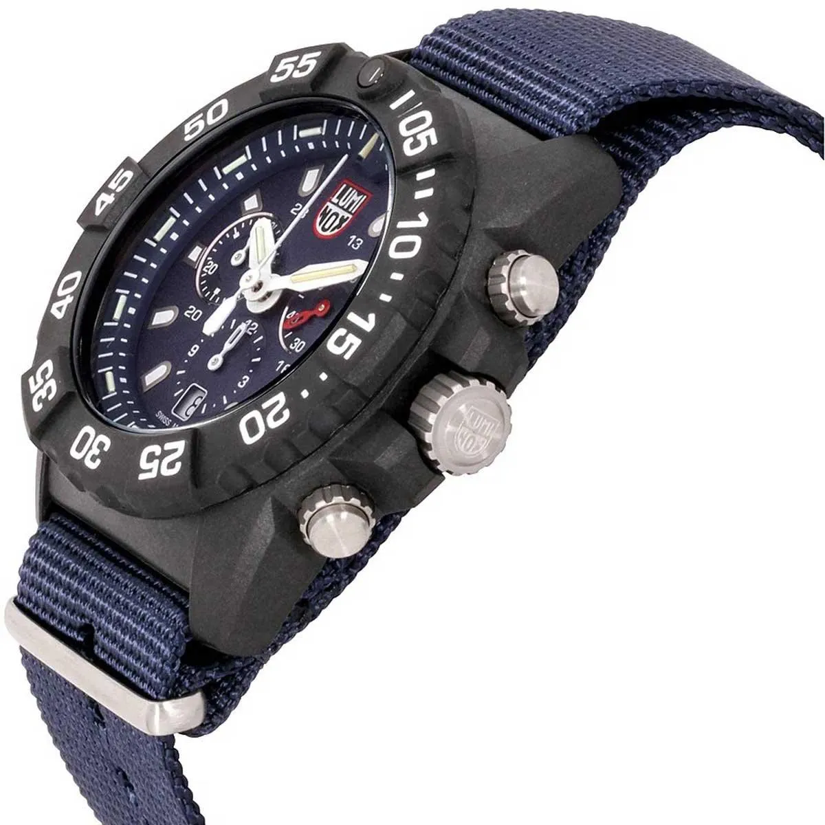 Luminox Men's Quartz Watch - Navy Seal Chronograph Blue Dial Nylon Strap | 3583.ND