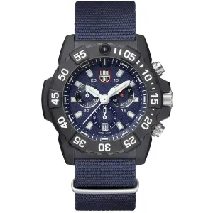 Luminox Men's Quartz Watch - Navy Seal Chronograph Blue Dial Nylon Strap | 3583.ND