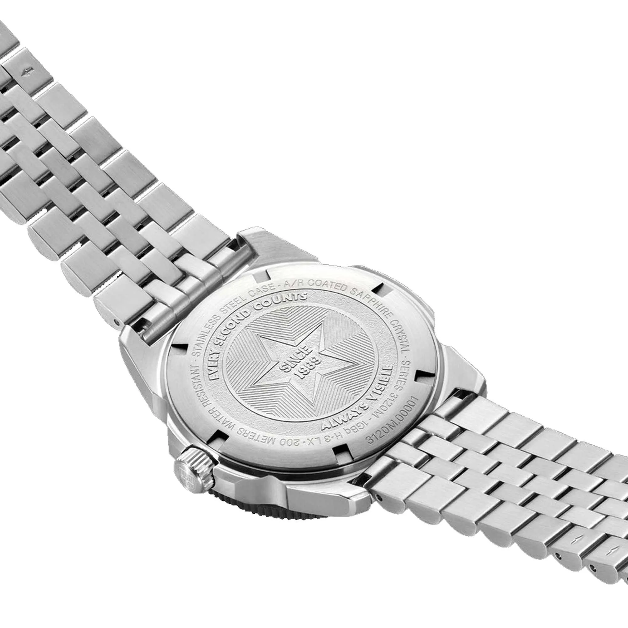 Luminox Men's Quartz Watch - Pacific Diver Ripple MOP Dial Silver Bracelet | 3126.M