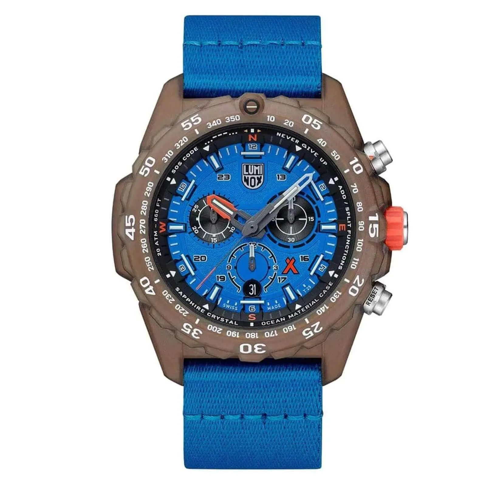 Luminox Men's Watch - Bear Grylls Swiss Quartz Chrono Ocean Blue Strap | XB.3743.ECO