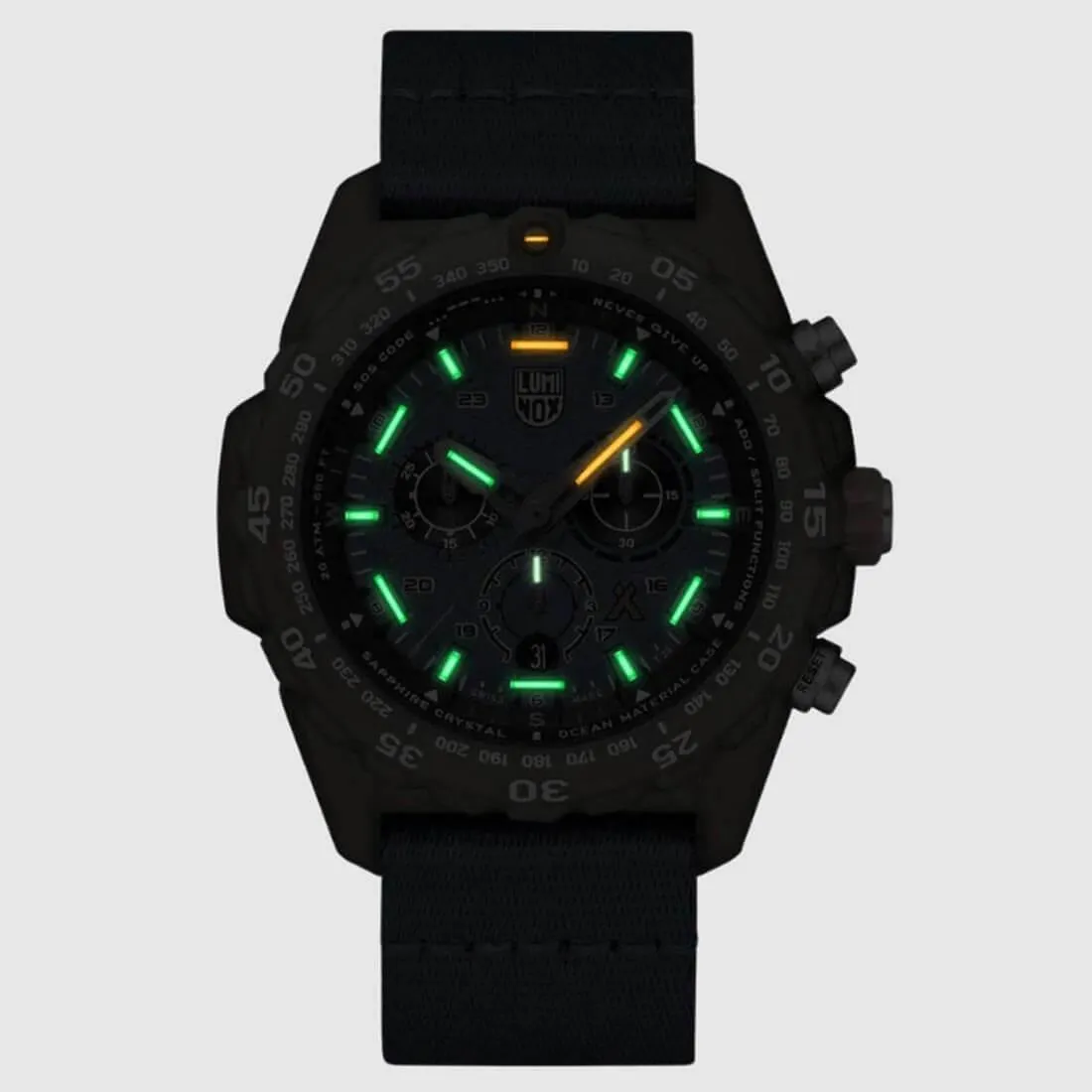 Luminox Men's Watch - Bear Grylls Swiss Quartz Chrono Ocean Blue Strap | XB.3743.ECO