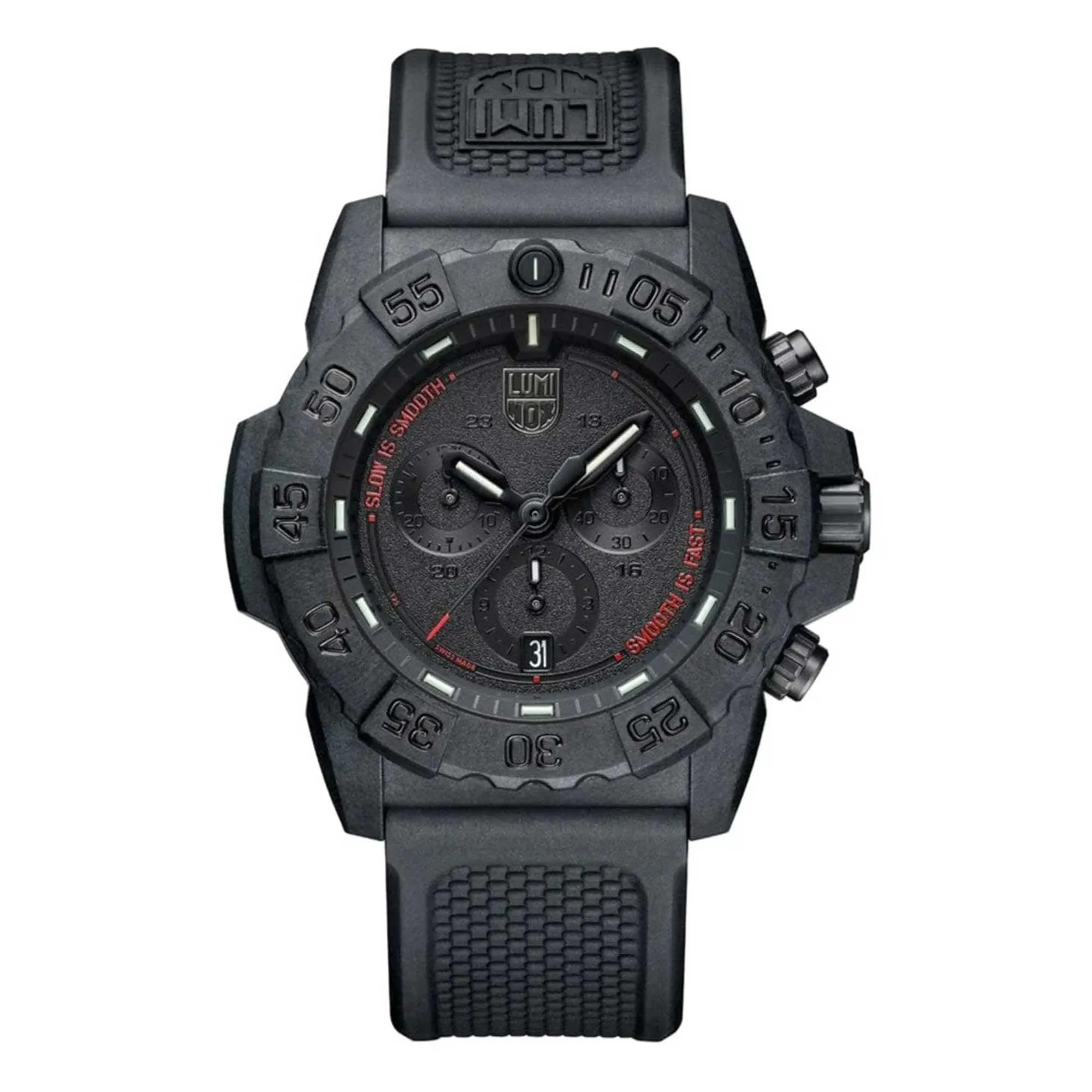 Luminox Men's Watch - Navy Seal Chronograph Military Black Dial Strap | XS.3581.SIS