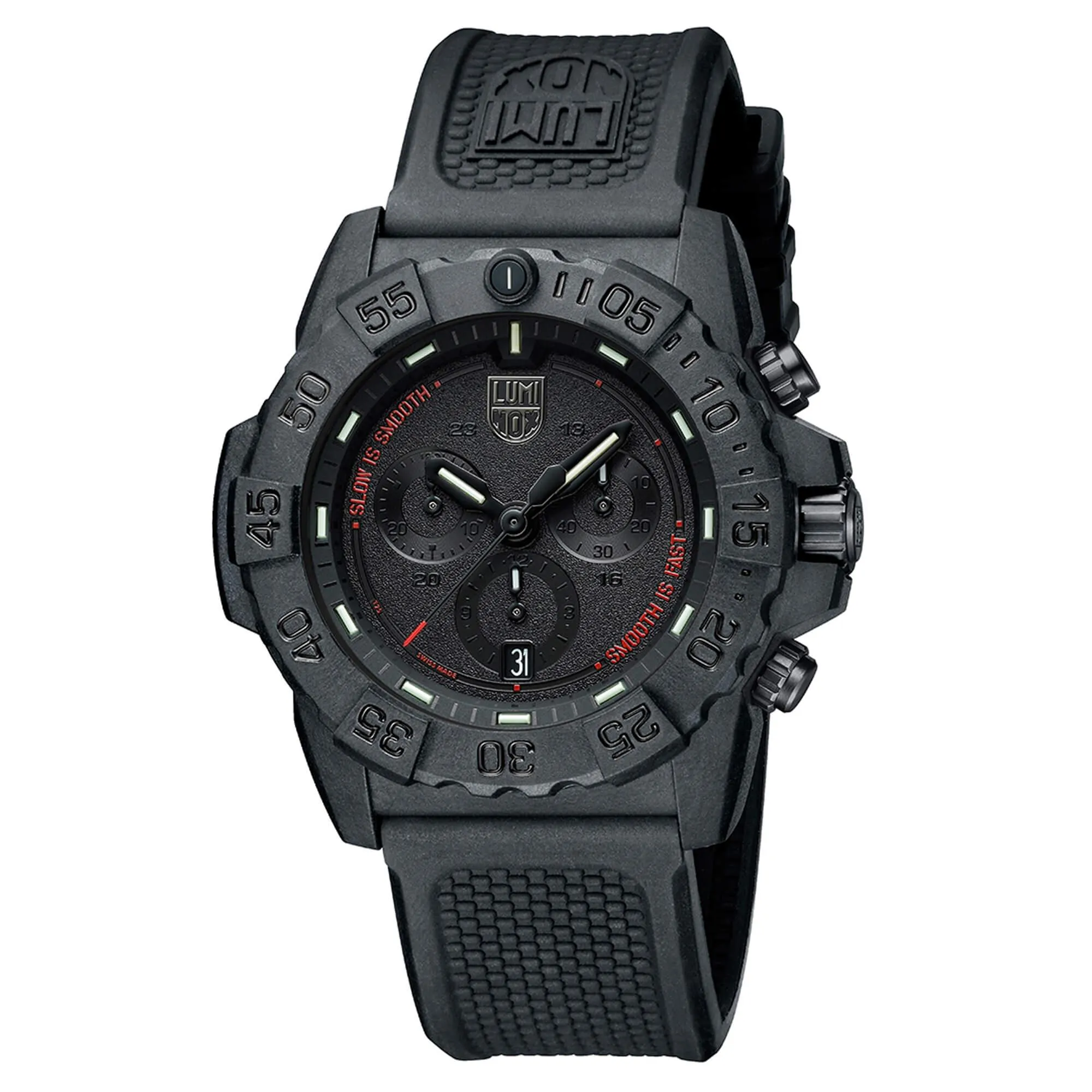 Luminox Men's Watch - Navy Seal Chronograph Military Black Dial Strap | XS.3581.SIS