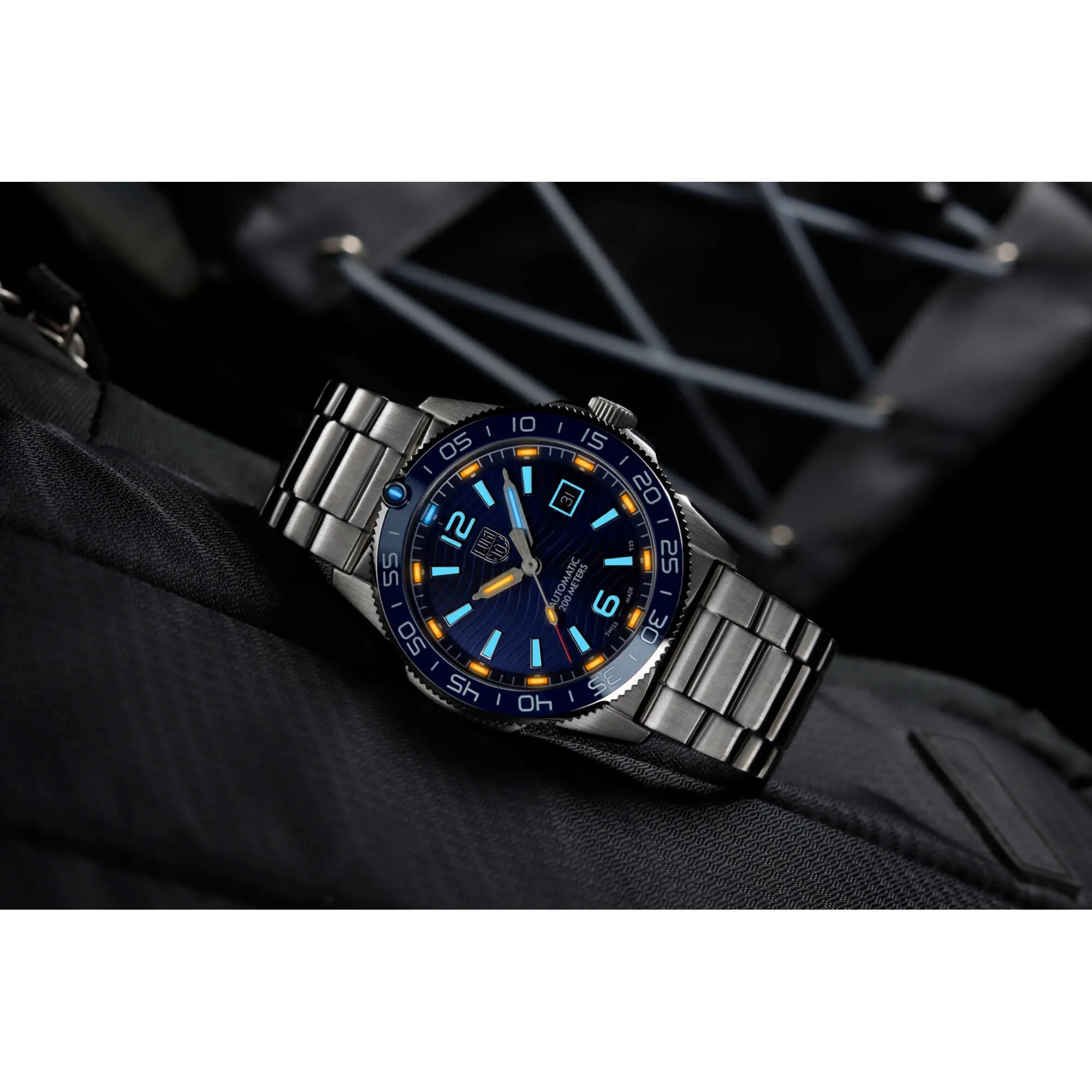 Luminox Men's Watch - Pacific Diver Automatic Blue Dial Silver Bracelet | XS.3104