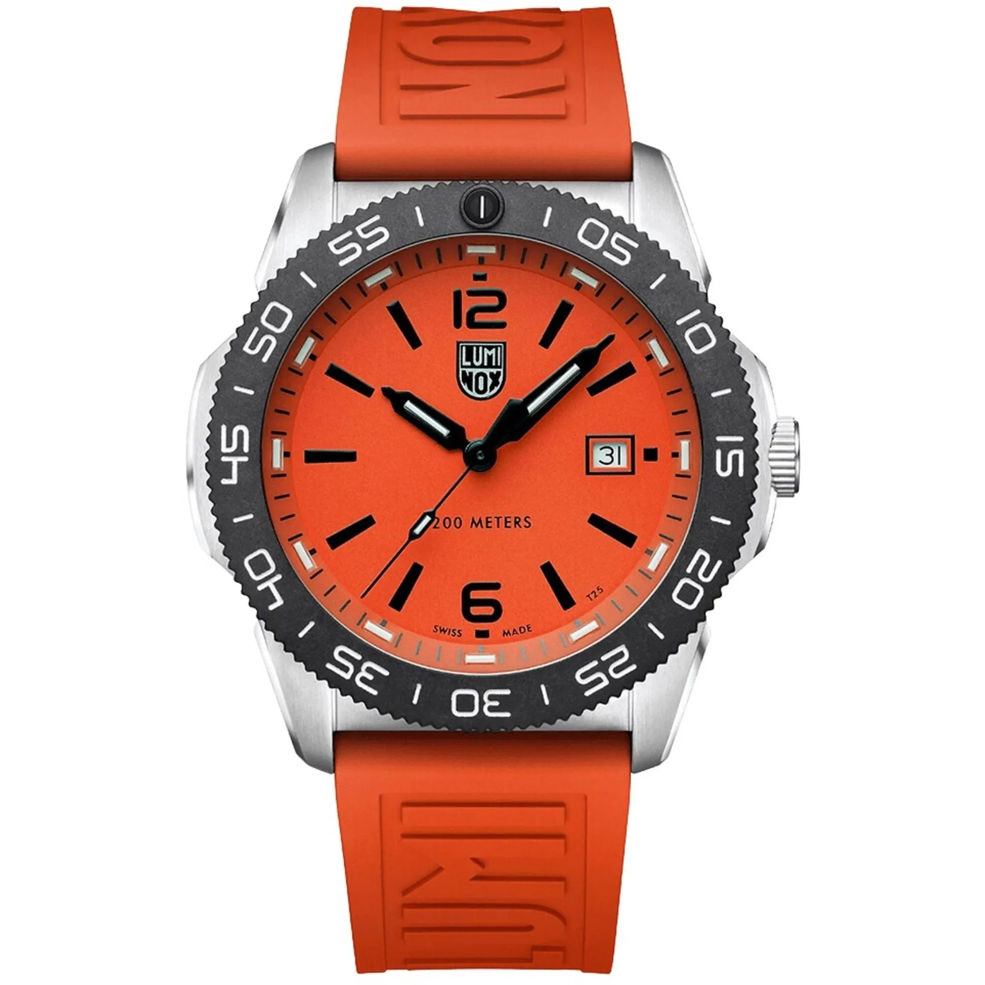 Luminox Men's Watch - Pacific Diver Quartz Orange Dial Silicone Strap | XS.3129