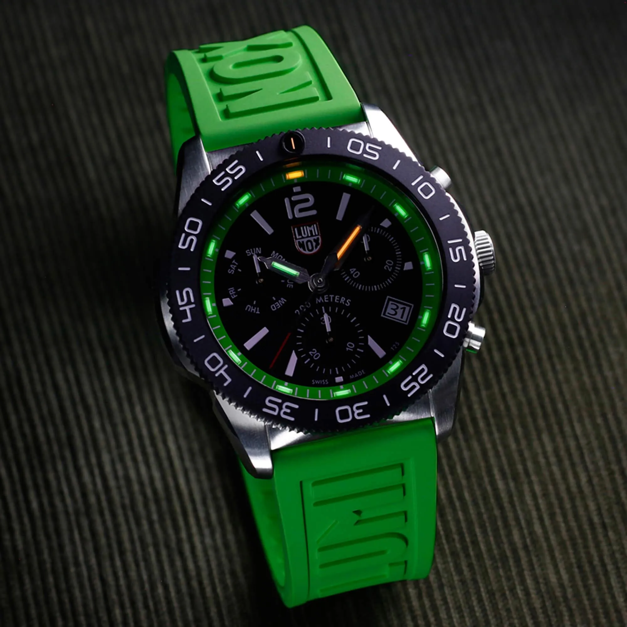 Luminox Men's Watch - Pacific Diver Swiss Quartz Chronograph Green Strap | XS.3157.NF