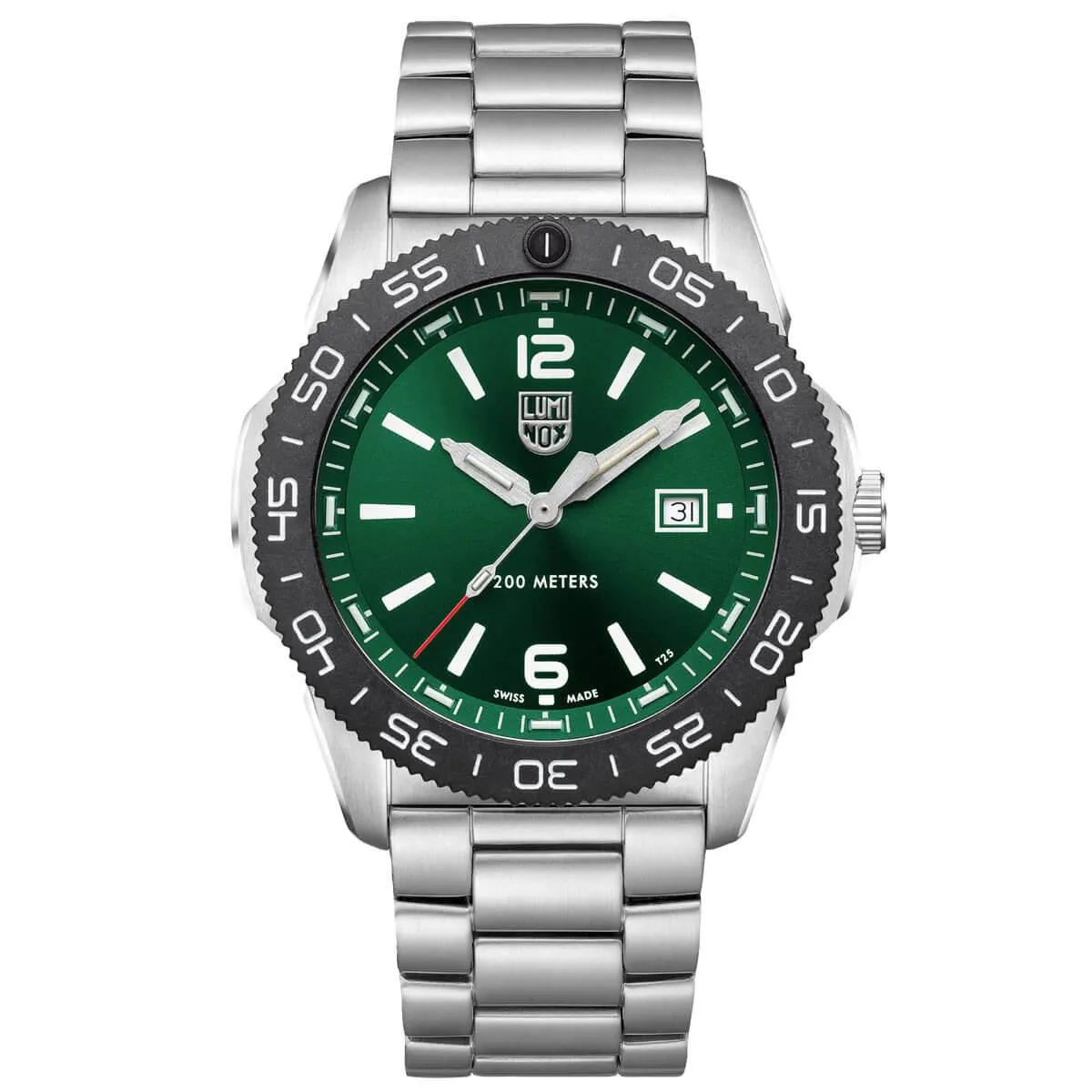 Luminox Men's Watch - Sea Pacific Diver Green Dial Stainless Steel Bracelet | 3137