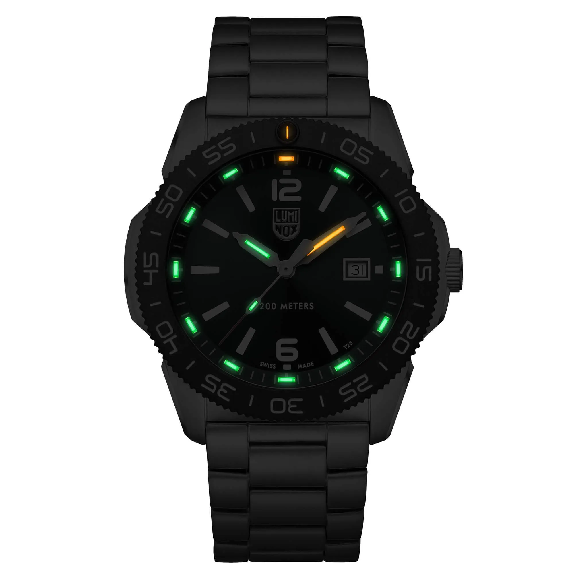 Luminox Men's Watch - Sea Pacific Diver Green Dial Stainless Steel Bracelet | 3137