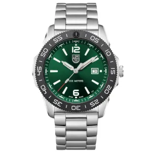 Luminox Men's Watch - Sea Pacific Diver Green Dial Stainless Steel Bracelet | 3137