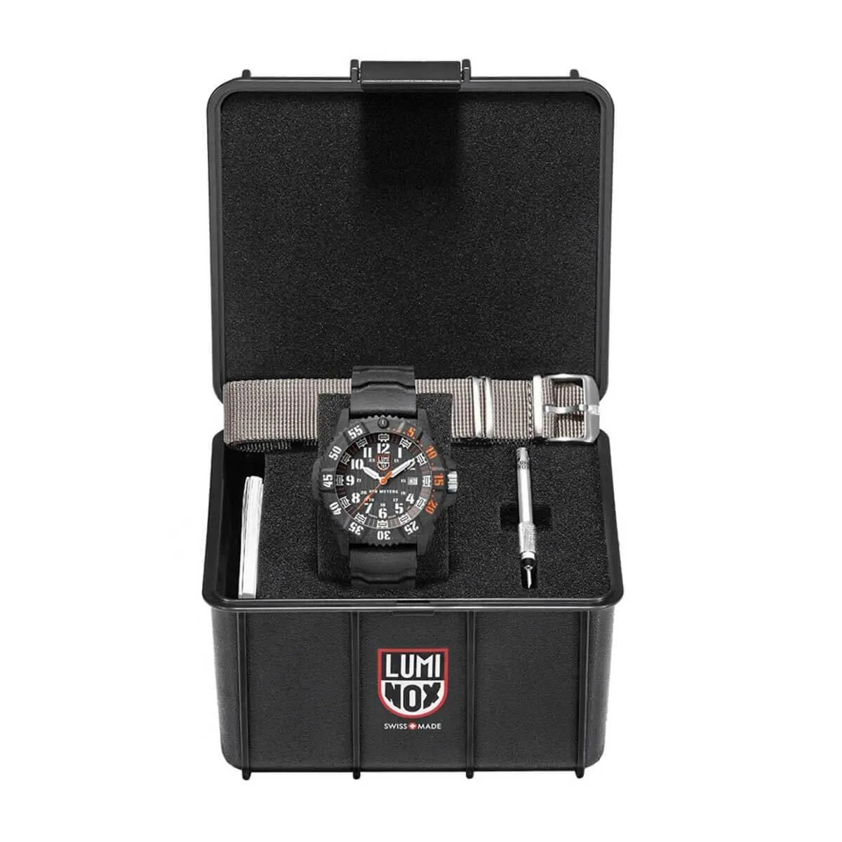 Luminox Men's Watch Set - Master Carbon Seal Grey Dial Black Rubber Strap | 3801.C.SET