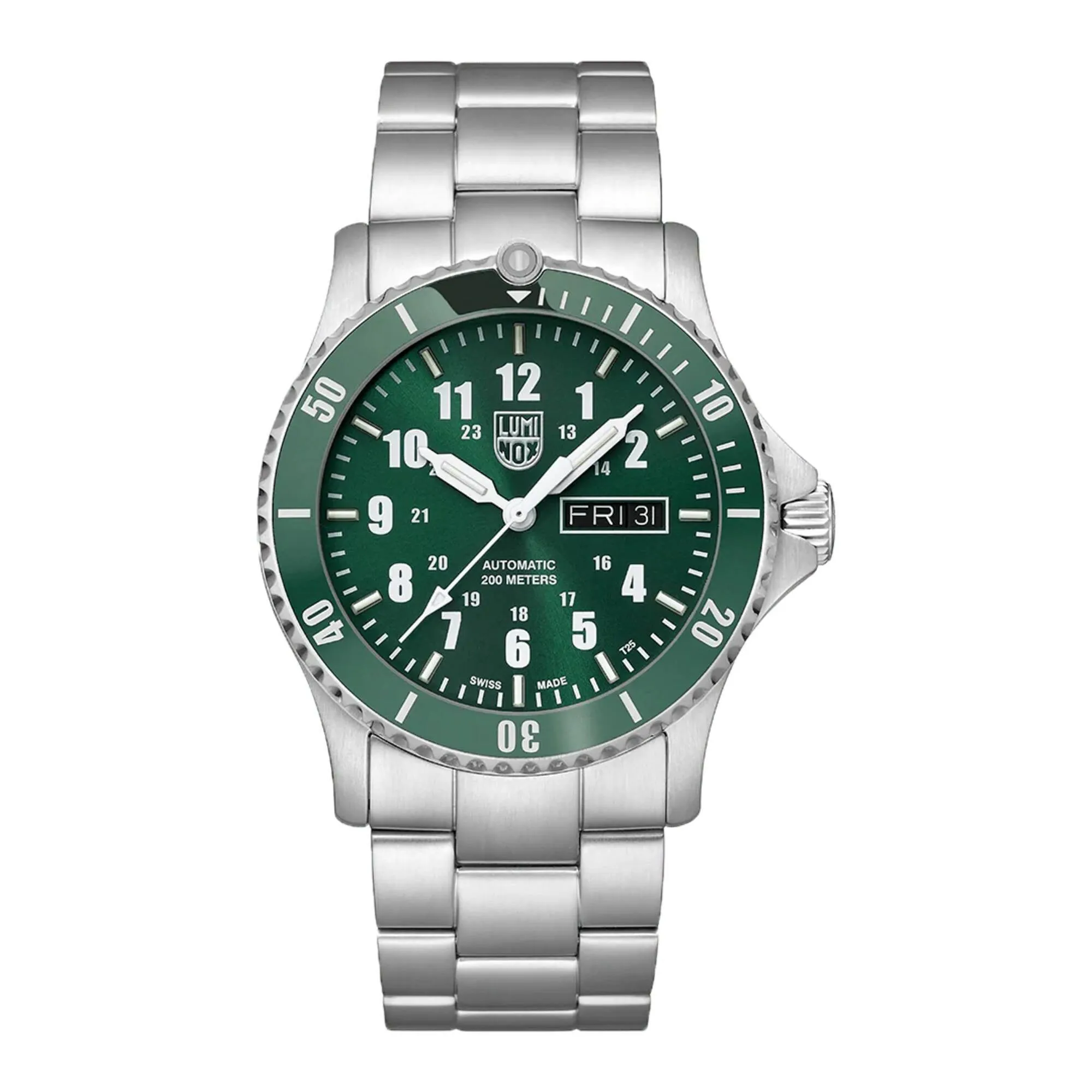 Luminox Men's Watch - Sport Timer Automatic Green Dial Steel Bracelet Dive | XS.0937