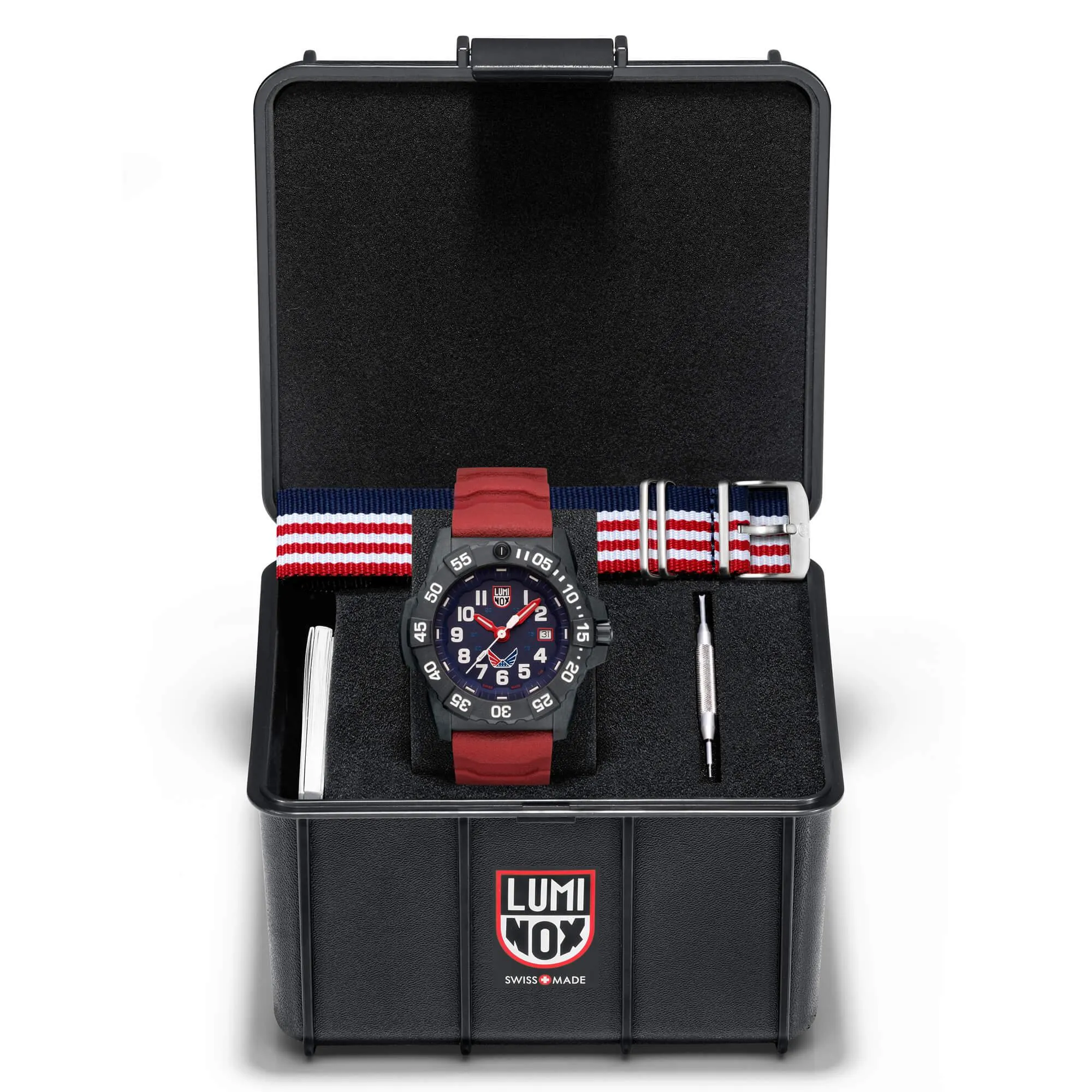 Luminox Men's Watch - X Volition Navy Seal Dive Red Rubber Strap | XS.3501.LM.VO.SET