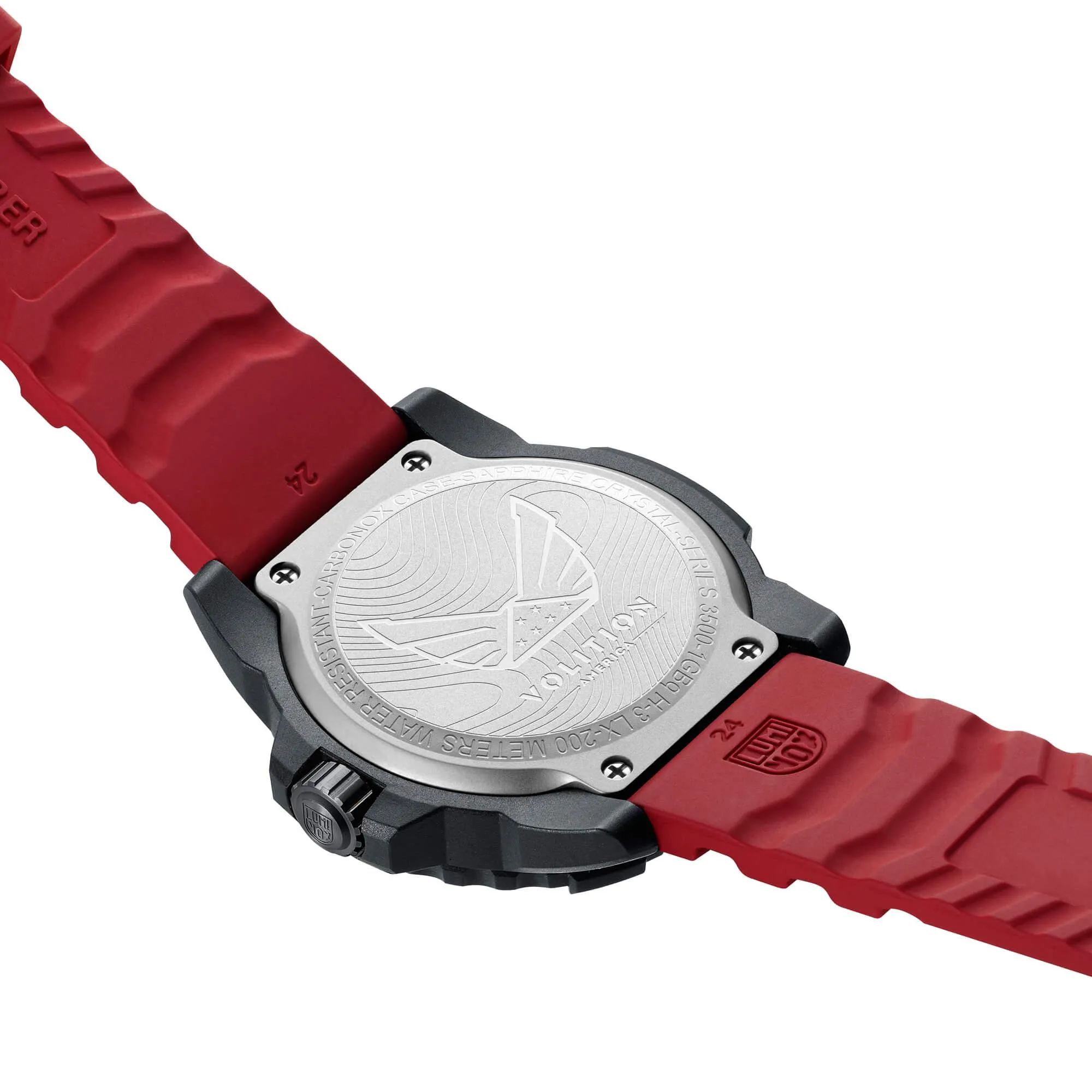 Luminox Men's Watch - X Volition Navy Seal Dive Red Rubber Strap | XS.3501.LM.VO.SET