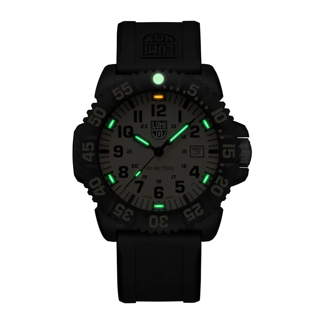 Luminox Sea Lion Carbonox Yellow Dial Black Rubber Strap Watch X2.2055.1