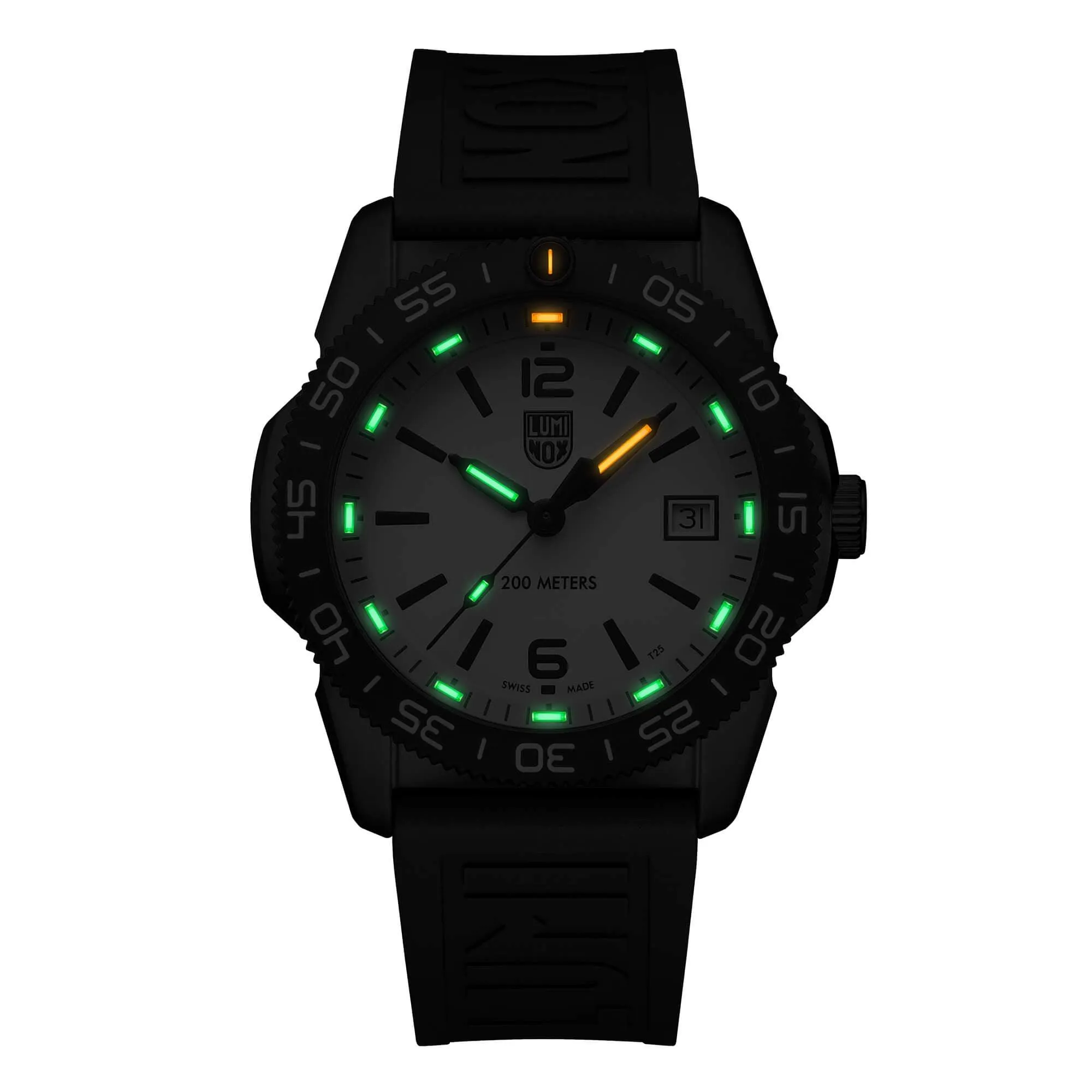 Luminox Unisex Watch - Pacific Diver Ripple Date White Dial Black Rubber Strap | XS.3127M