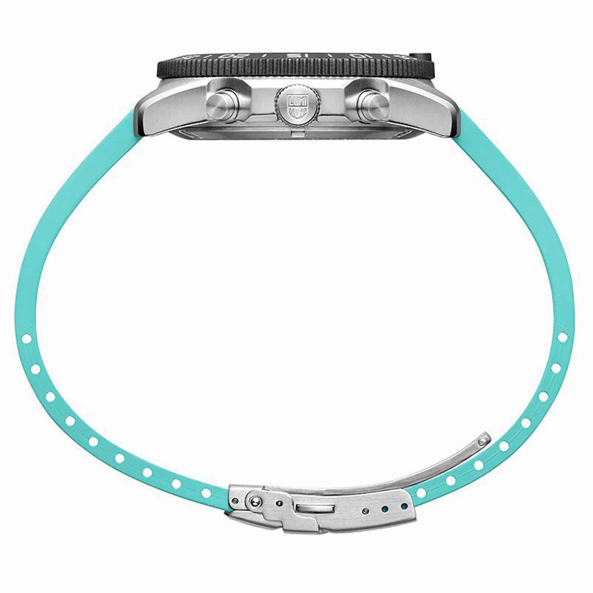 Luminox Men's Chronograph Watch - Pacific Diver Teal and White Dial Strap | XS.3143.1