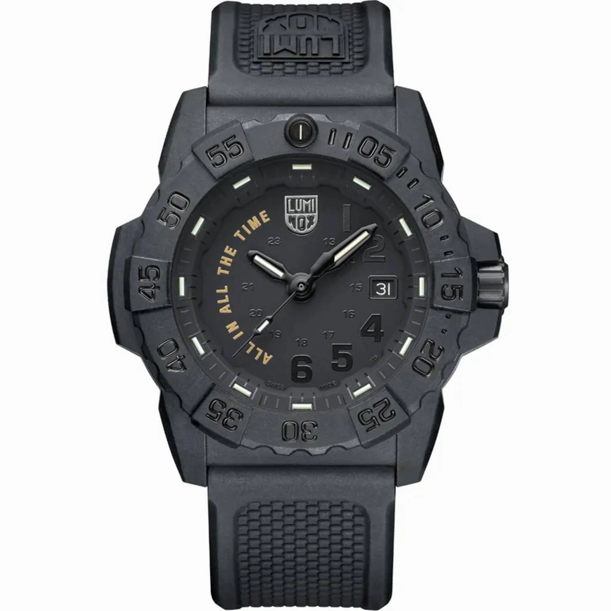 Luminox Men's Watch - Navy Seal All In All The Time Black Dial Strap | XS.3501.BO.AL