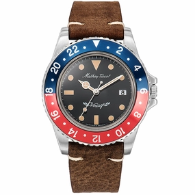 Mathey Tissot Men's Vintage Black Dial Watch
