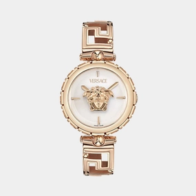 Medusa Jewel Women Quartz White Dial Analog Stainless Steel Watch VE0B00625