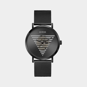 Men Black Analog Stainless Steel Watch GW0502G2