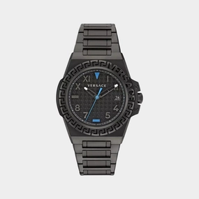 Men Black Analog Stainless Steel Watch VE3I00622