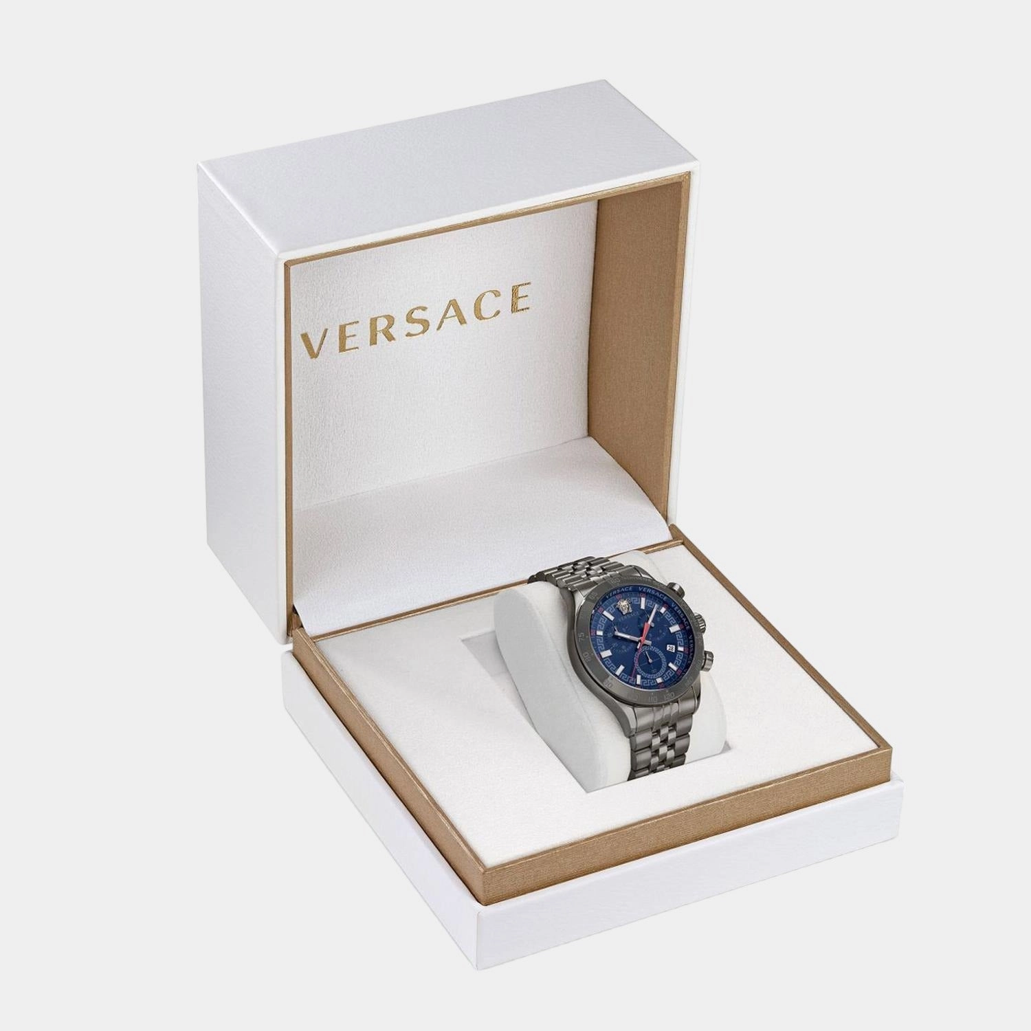 Men Blue Stainless Steel Chronograph Watch VE2U00722