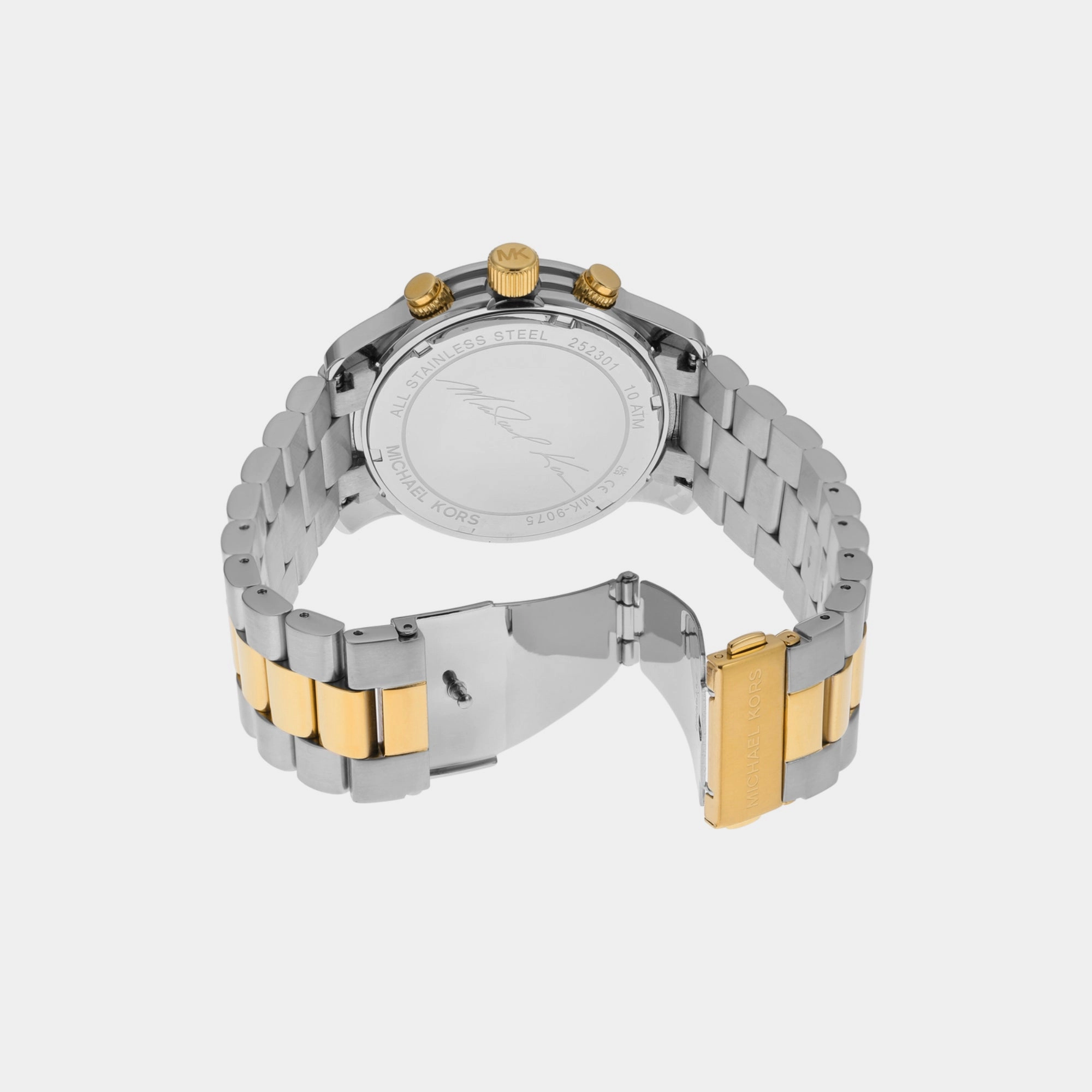 Men Gold Chronograph Stainless Steel Watch MK9075