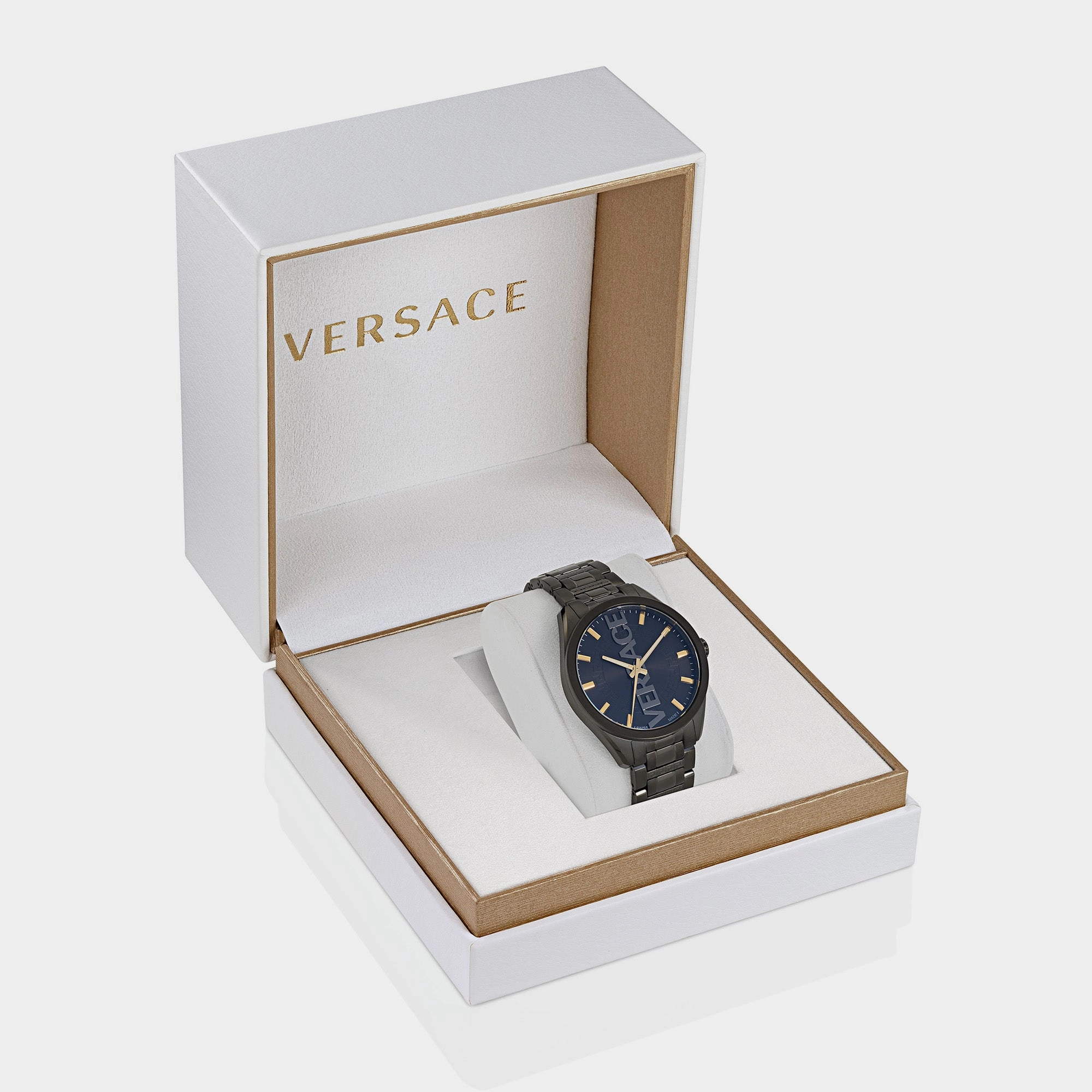 Men Gray Analog Stainless Steel Watch VE3H00522