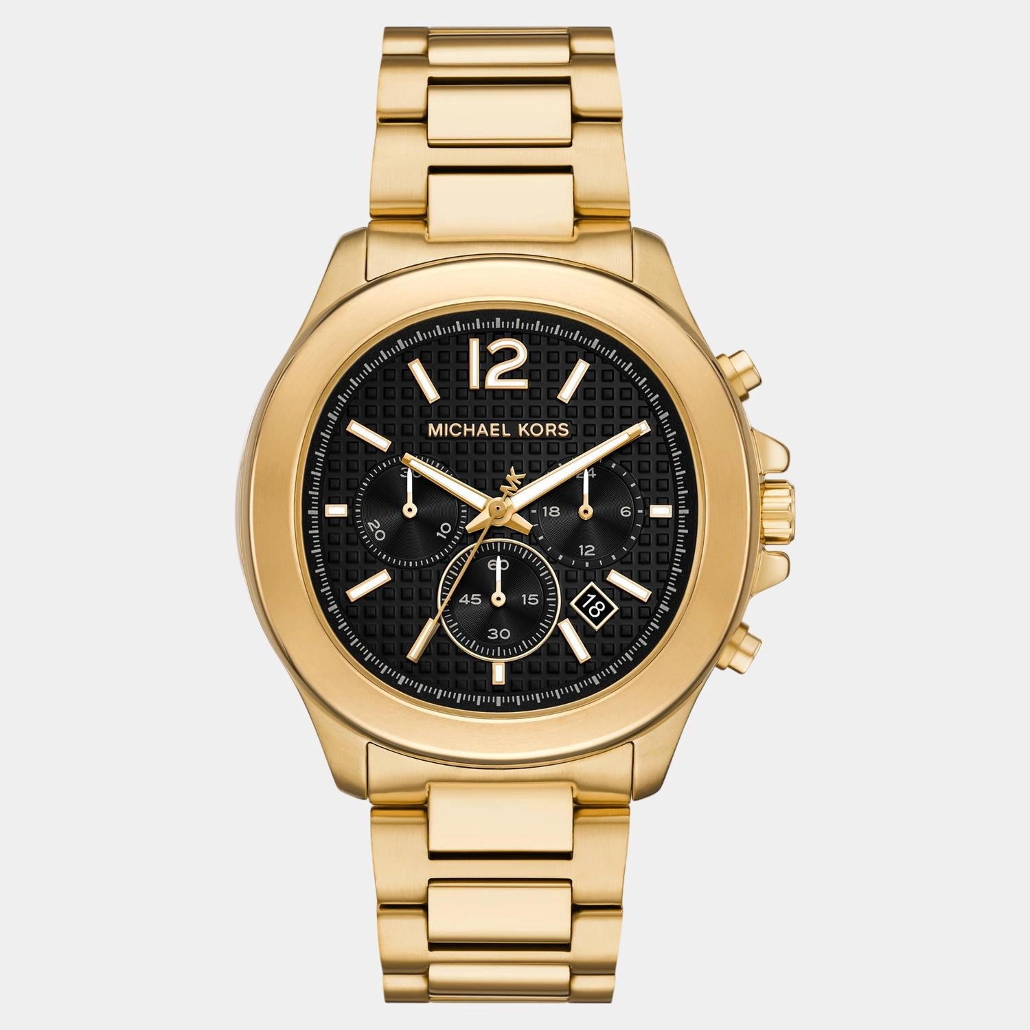 Men Quartz Black Dial Chronograph Stainless Steel Watch MK9192