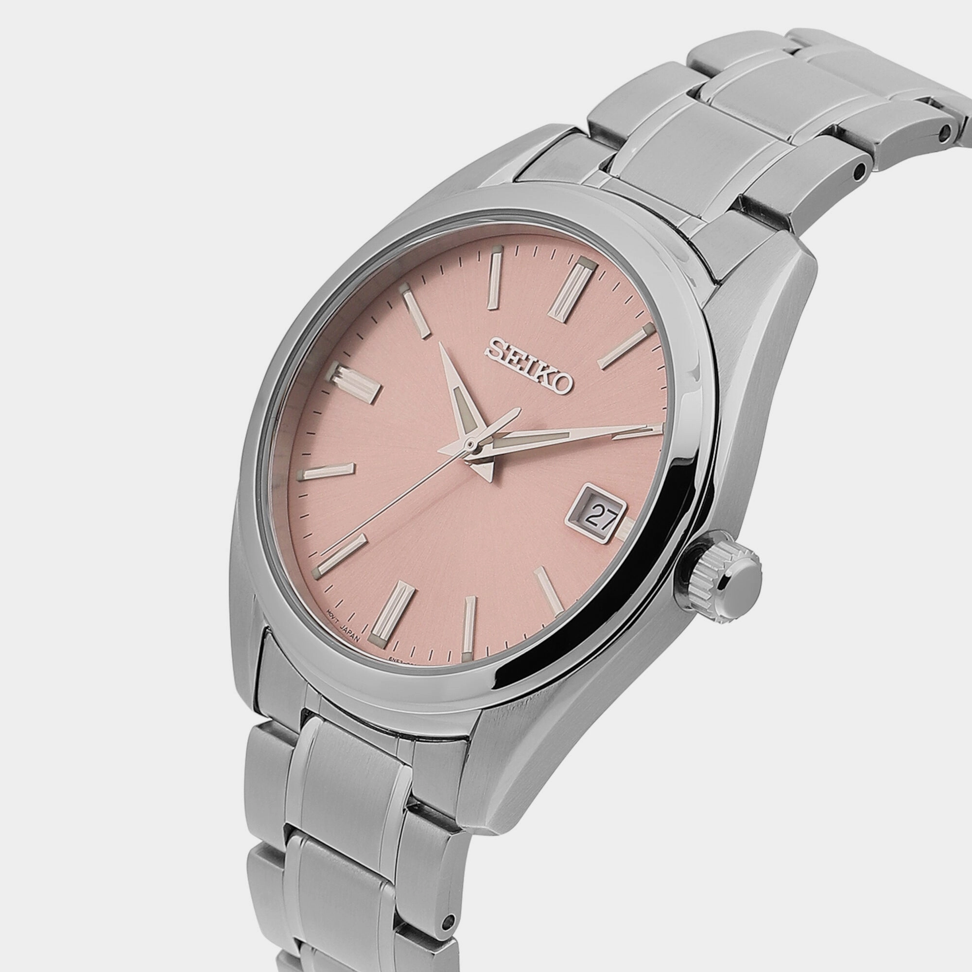 Men Quartz Pink Dial Analog Stainless steel Watch SUR523P1