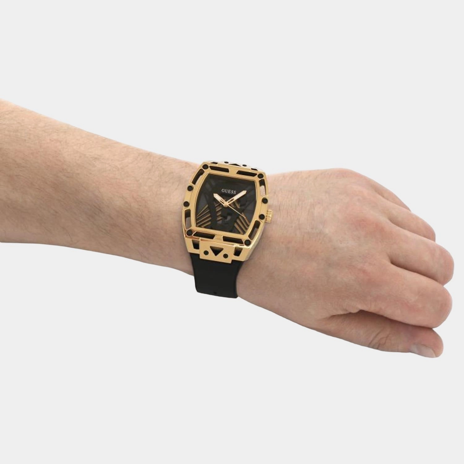 Men's Black Analog Leather Watch GW0500G1