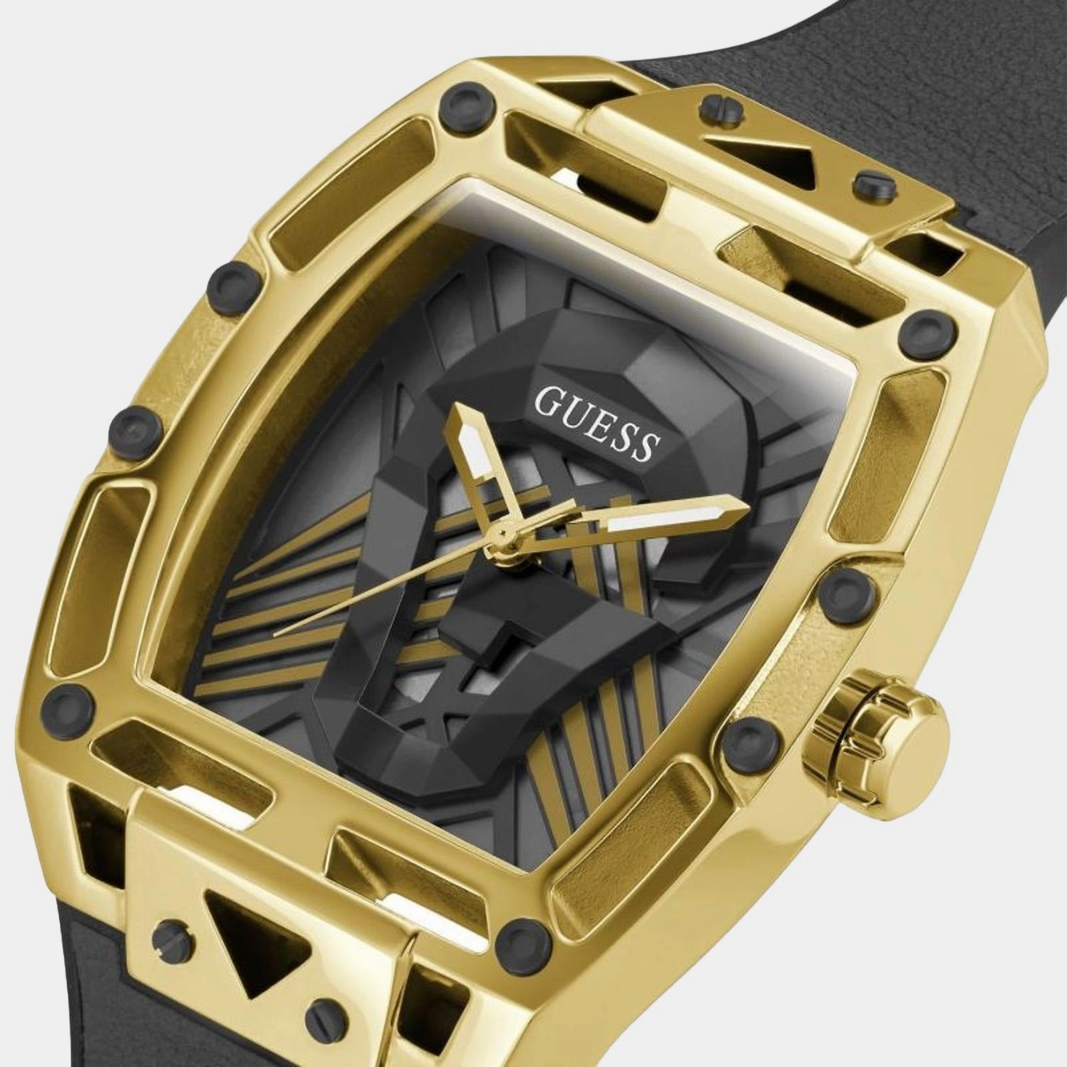 Men's Black Analog Leather Watch GW0500G1