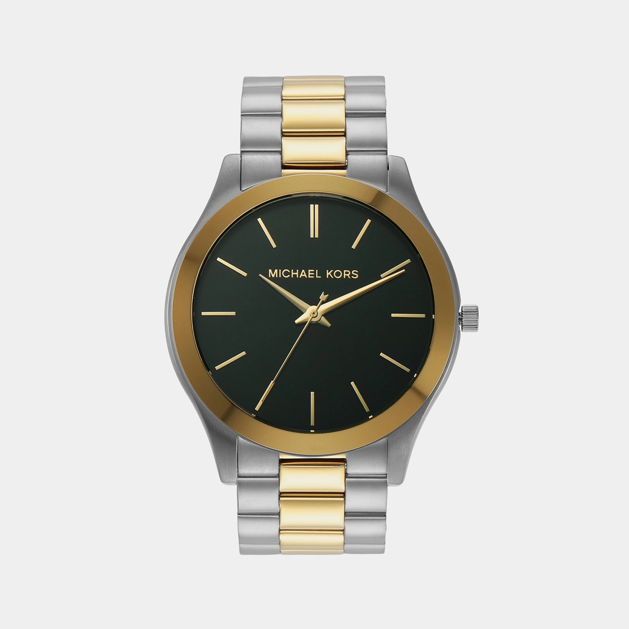 Men's Black Analog Stainless Steel Watch MK9149
