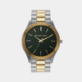 Men's Black Analog Stainless Steel Watch MK9149
