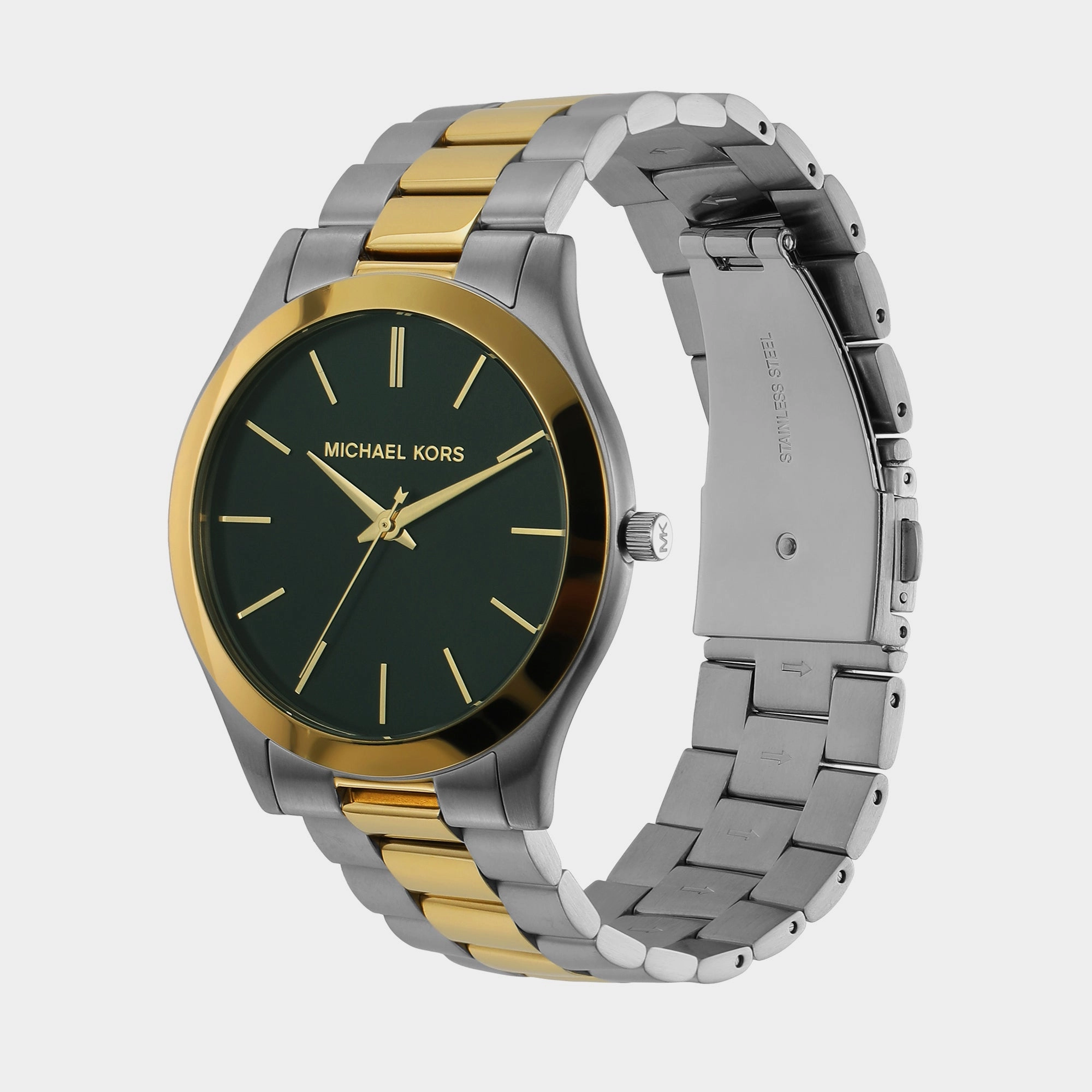 Men's Black Analog Stainless Steel Watch MK9149
