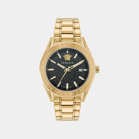 Men's Black Analog Stainless Steel Watch VE6A00623