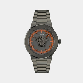 Men's Black Analog Stainless Steel Watch VE7E00723