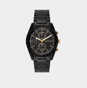 Men's Black Chronograph Stainless Steel Watch MK9113