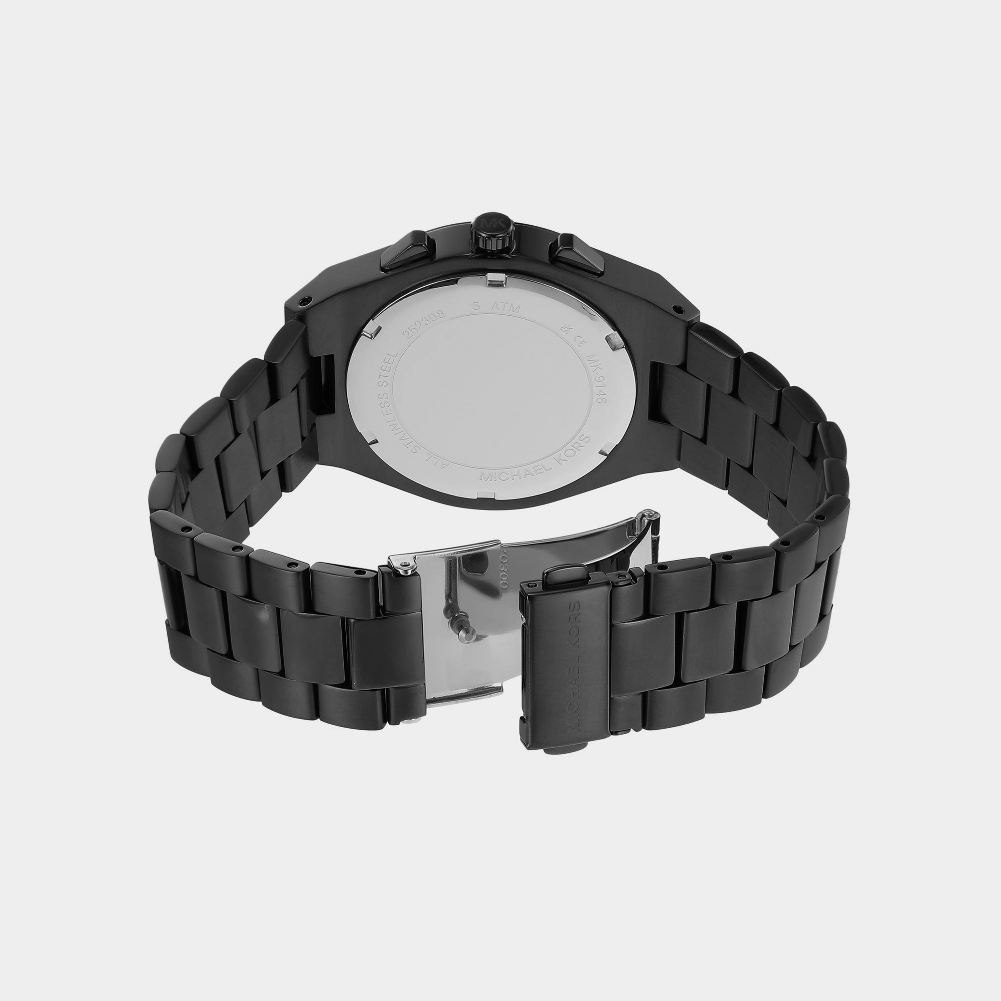 Men's Black Chronograph Stainless Steel Watch MK9146