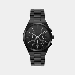 Men's Black Chronograph Stainless Steel Watch MK9146