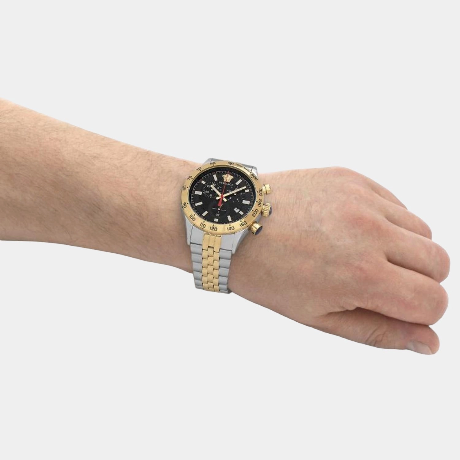 Men's Black Chronograph Stainless Steel Watch VE2U00622