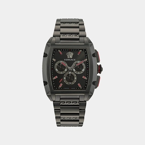 Men's Black Chronograph Stainless Steel Watch VE6H00623